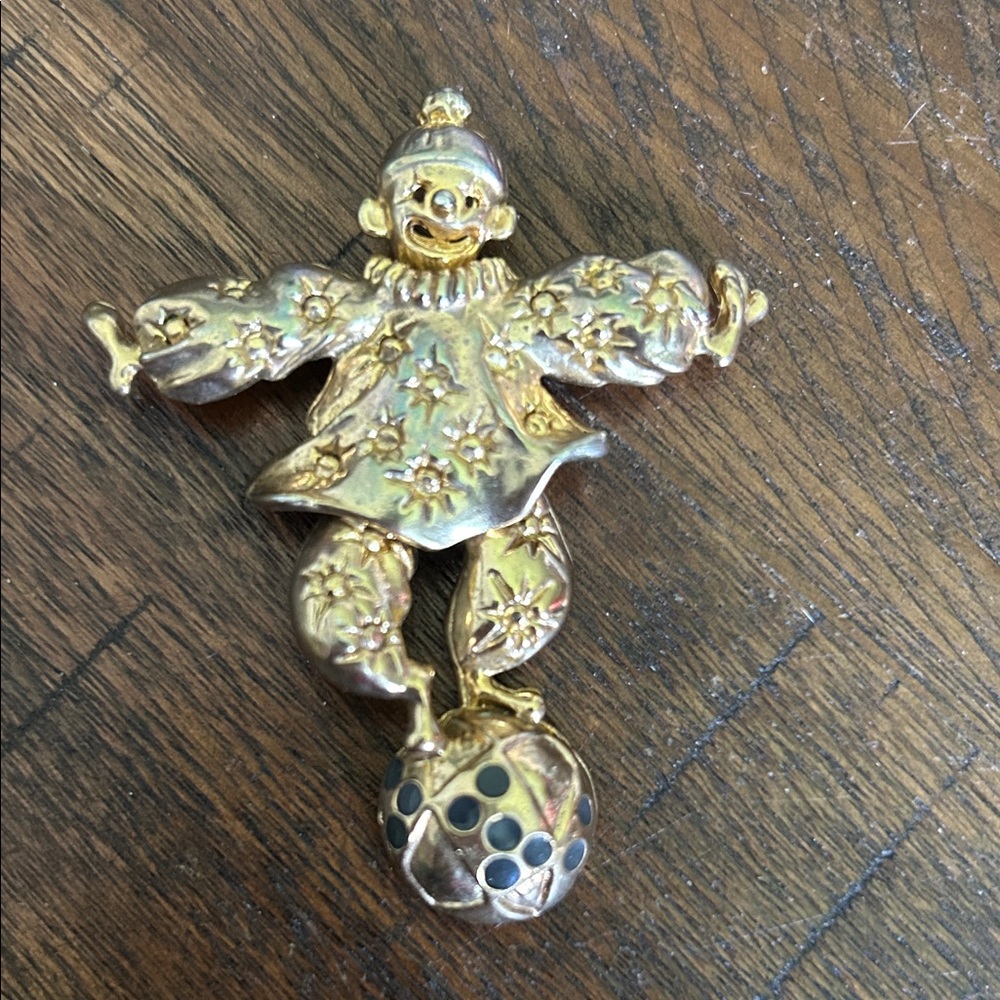 Vintage Articulated Clown Brooch